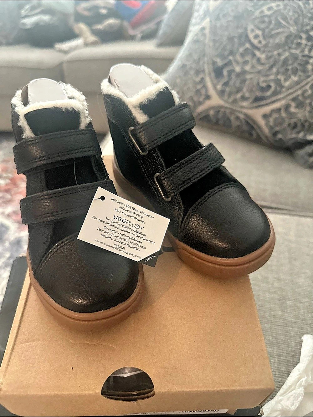 UGG T Rennon II toddler sz 8 Black High Top Boots NWT